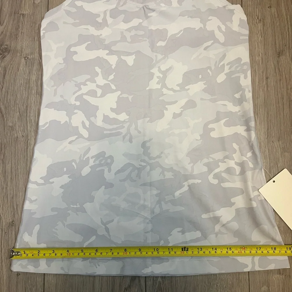 Lululemon Cool Racerback White Camo Women's Tank in size 10 - Picture 9 of 15